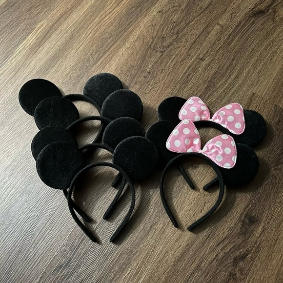 Disney Minnie Mouse Felt Ears Headbands 6 Piece Bundle Adult - Picture 1 of 5